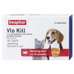 Beaphar Beaphar Vlo Kill Hond En Kat - Tot 11 Kg - 6 Tabletten