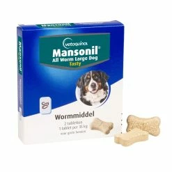 Elanco Mansonil All Worm Large Dog Tasty - 2 Tabletten - 1 Tablet Per 35 Kilo