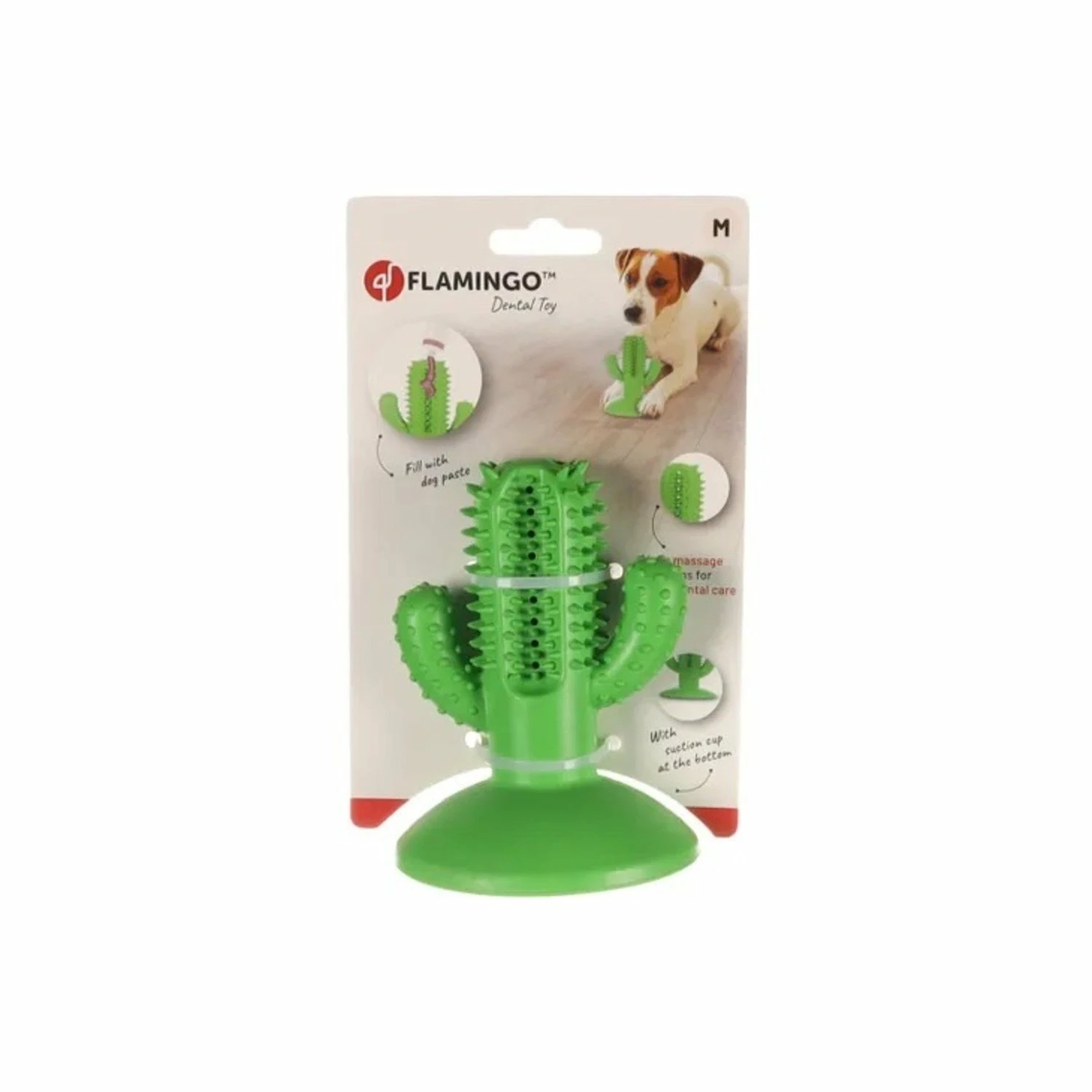 Flamingo Dental Toy - Snack Cactus - Hondenspeelgoed - Groen - Afbeelding 4