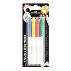 Petcooking Petcooking Marker Set - Eetbare Inkt - Roze-Blauw-Geel-Groen - 4 Stuks