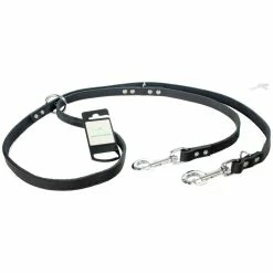 Tijssen Hondenriem Multi Vetleer Zwart