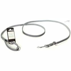 Tijssen Hondenriem Vario Vetleer Grijs