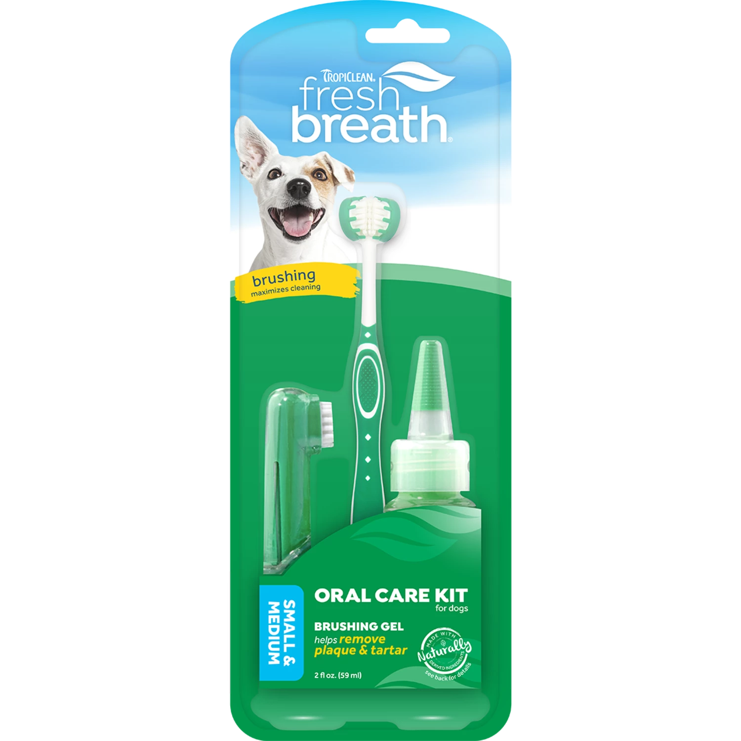 Tropiclean Tropiclean Fresh Breath Oral Care Kit - Gebit Verzorging Set Kleine En Middelgrote Hond