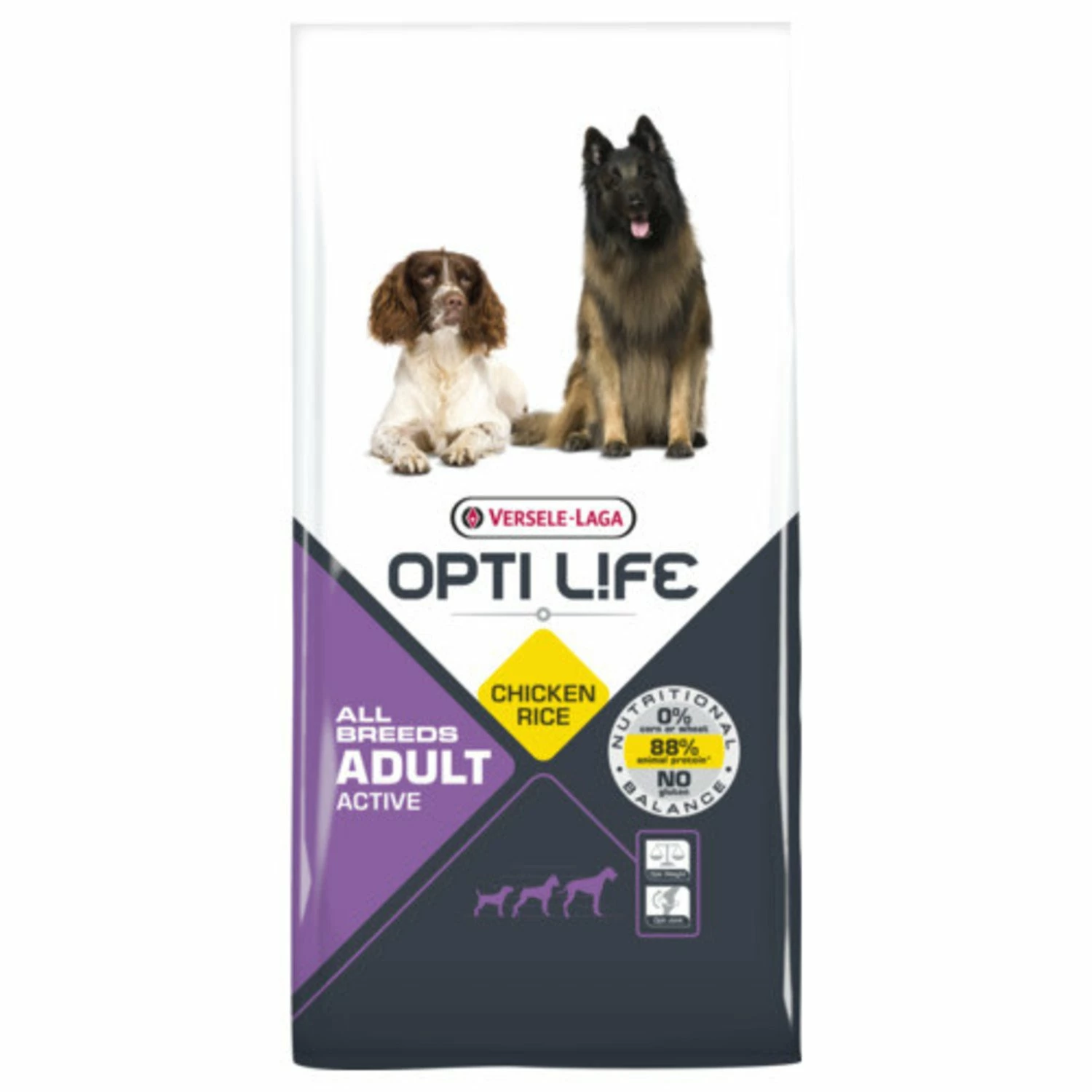 Versele-Laga Opti Life Hondenvoer - Adult Active All Breeds - Chicken - 12.5 Kilo - Afbeelding 2