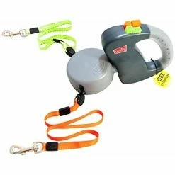 Wigzi Wigzi Dual Doggie 3.0 Retractable Gel Leash - Grijs